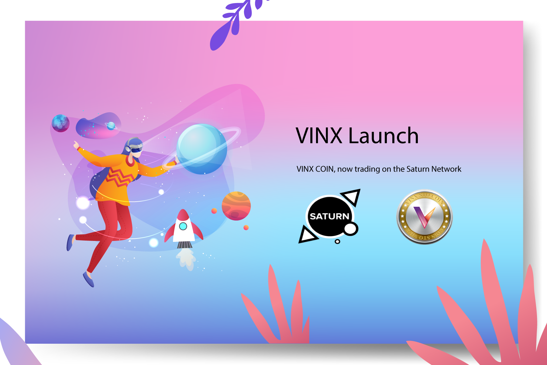 Vinito Capital Management’s Ethereum coin, VINX, is now trading on the Saturn Network